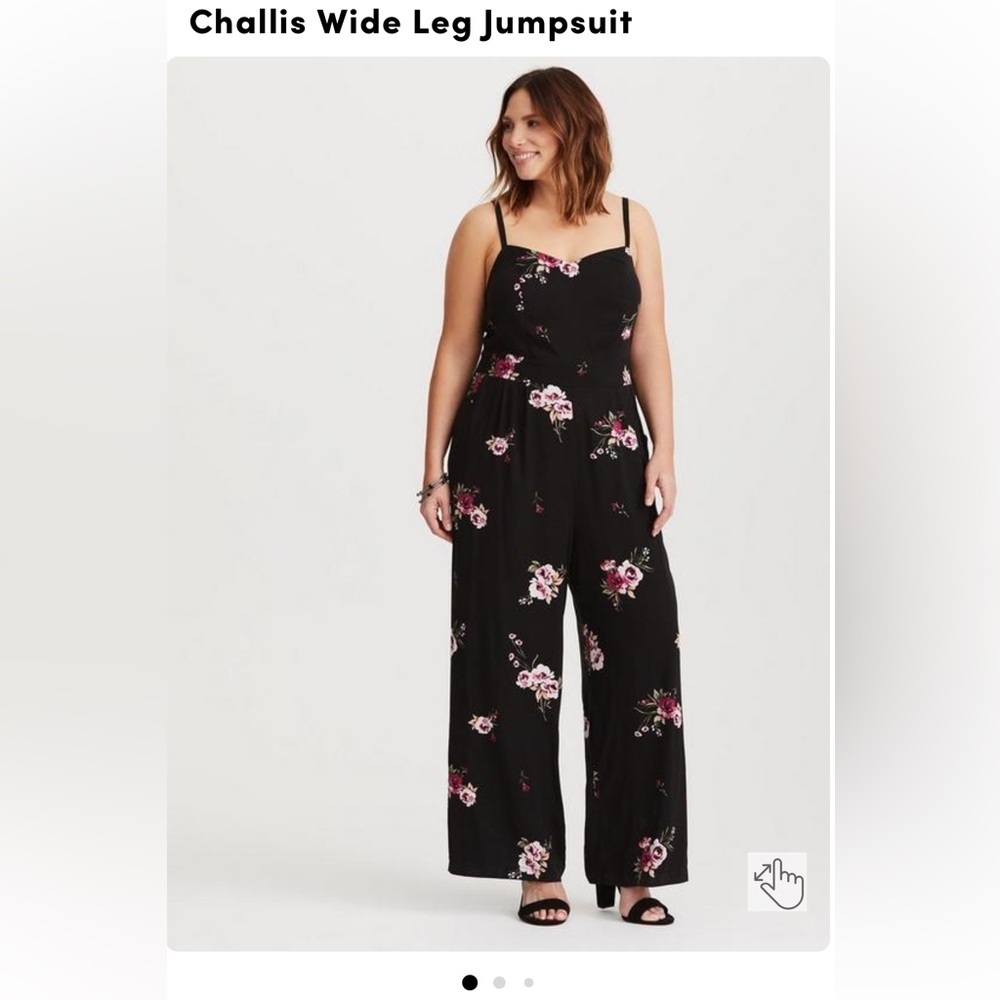 🖤🩷 Torrid Challis Wide Leg Jumpsuit, 2x, EUC